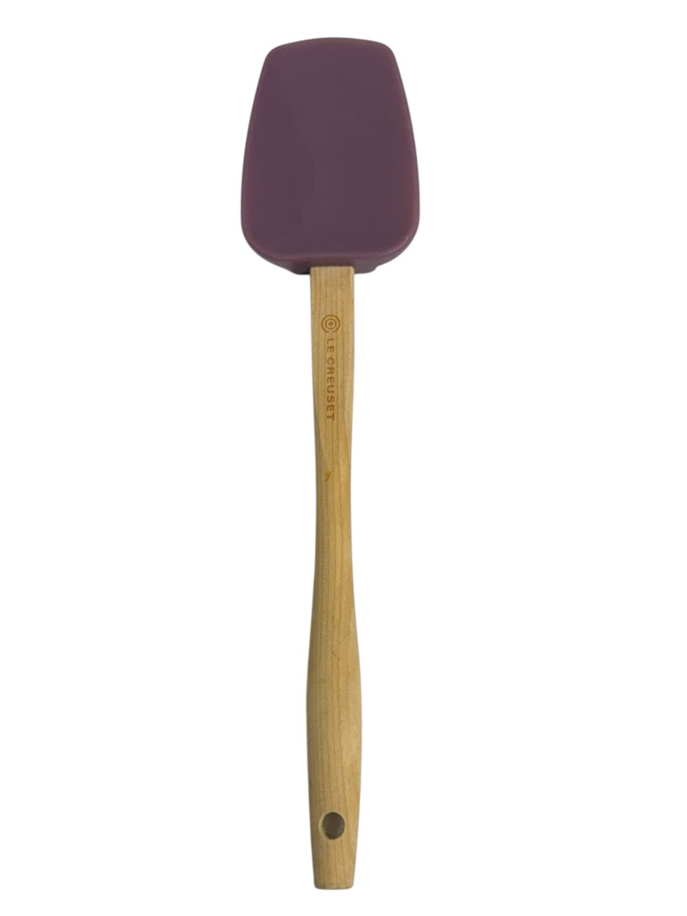 Le Creuset Purple Silicone Spatula with Wood Handle